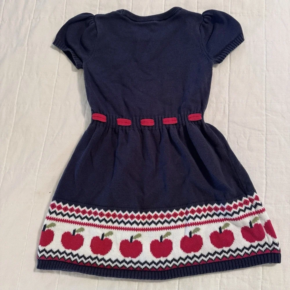 Gymboree Girls Apple Sweater Dress -‎ 5T Classroom Cutie First Day Of School